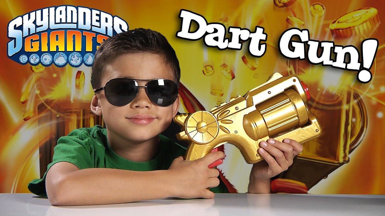 Skylanders TRIGGER HAPPY DART BLASTER - Toy Destruction!