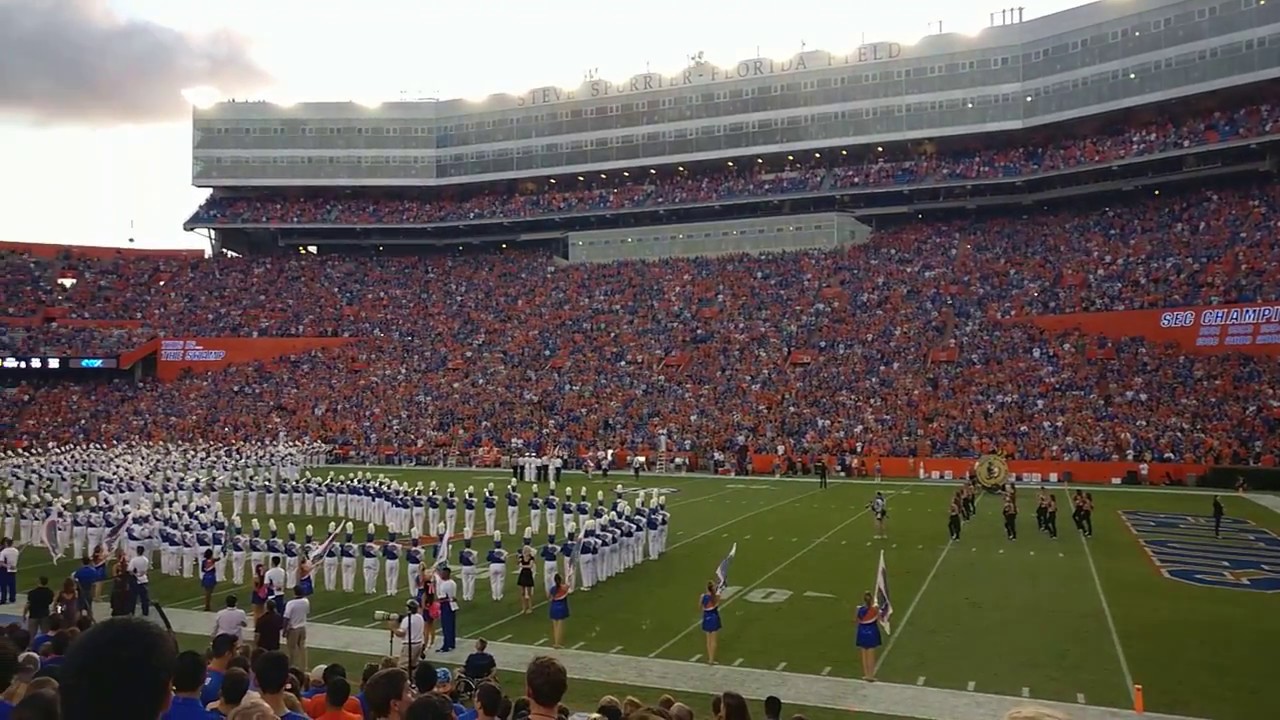 UF Vs Texas A&M Nation Anthem - F22 Raptor Flyover