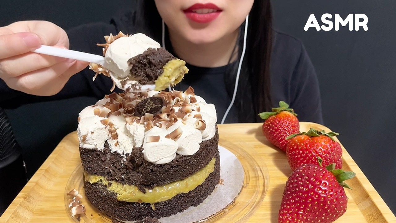 ASMR DUBAI CHOCOLATE CAKE🍫🍰 MUKBANG (EATING SOUNDS) NO TALKING EATING