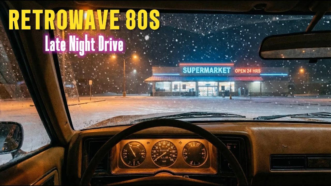 Synthwave Night Drive • Late Night Supermarket Stop • 80s Retro Music