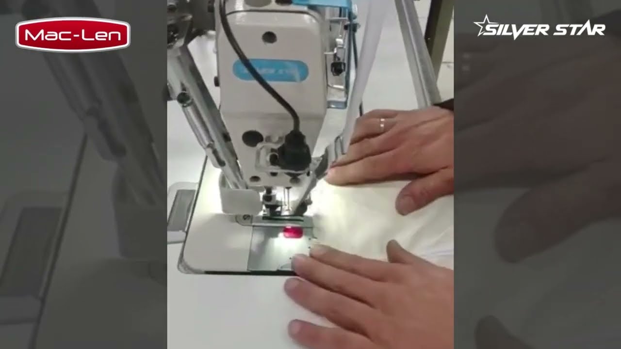 Máquina de Costura Ponto Corrente 2 Ag Direct Drive com Automação para Reforço de Camiseta