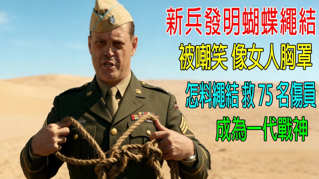 新兵發明蝴蝶繩結，被嘲笑像女人胸罩，怎料繩結救75名傷員，成爲一代戰神！