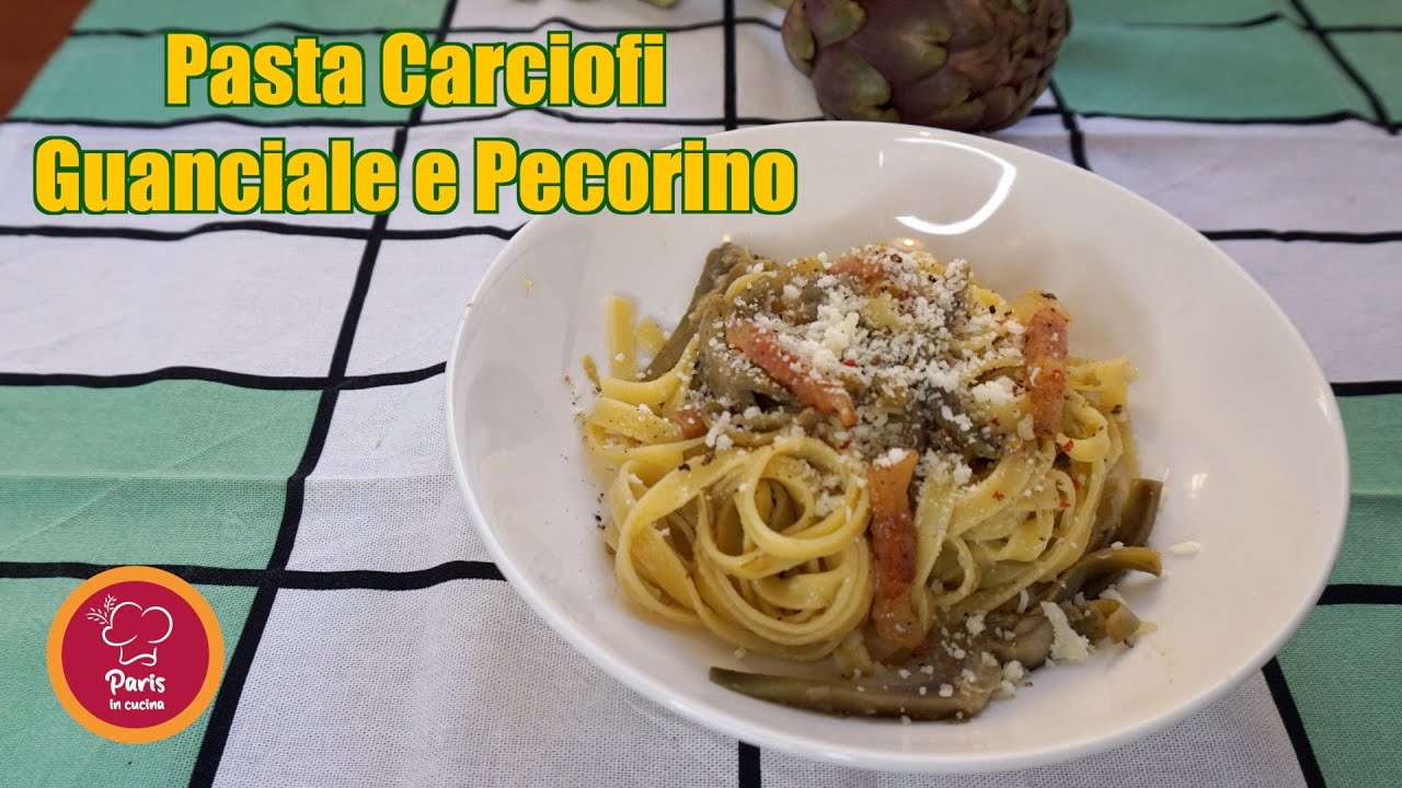 Pasta con Carciofi e Guanciale e Pecorino STRAORDINARIA !!! (SUB ENG-FRA-ESP-GER)