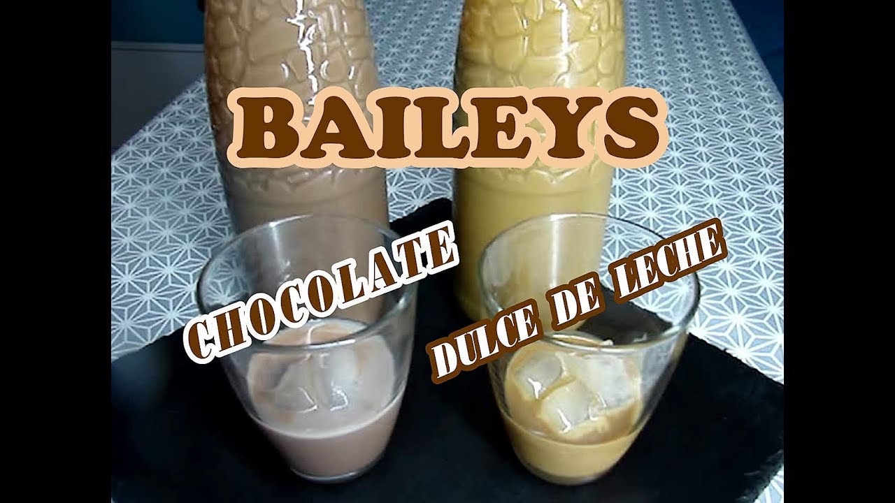 Baileys casero de chocolate y de dulce de leche