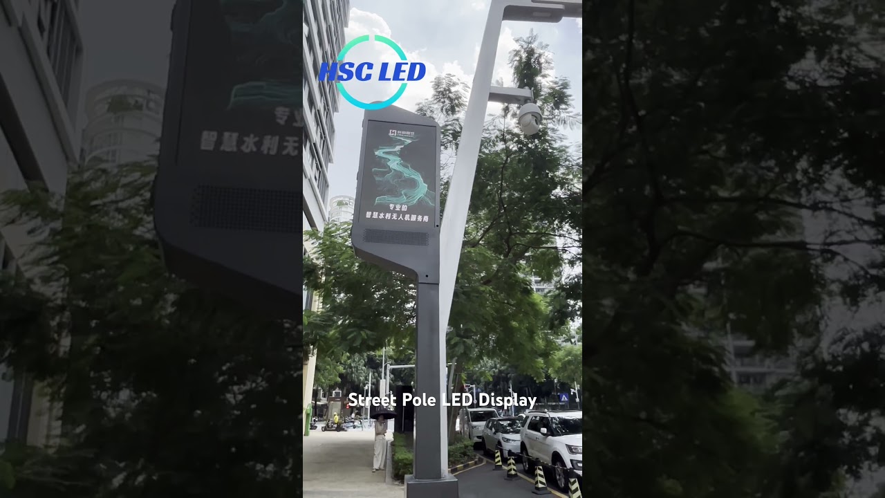 Street Pole LED Display #hscled #hscleddisplay #leddisplaymanufacturer #ledscreenmanufacturer