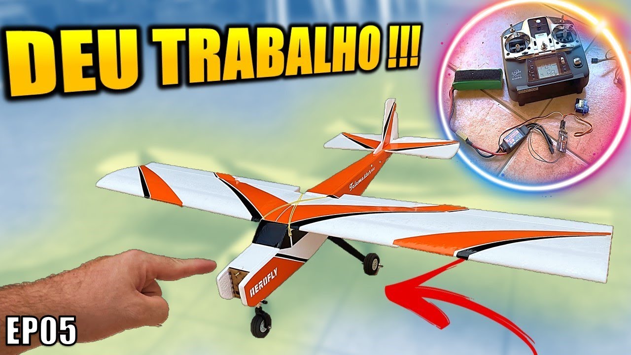 Montamos a ELETRÔNICA e TREM DE POUSO do nosso novo aeromodelo telemaster da aerofly, EP05