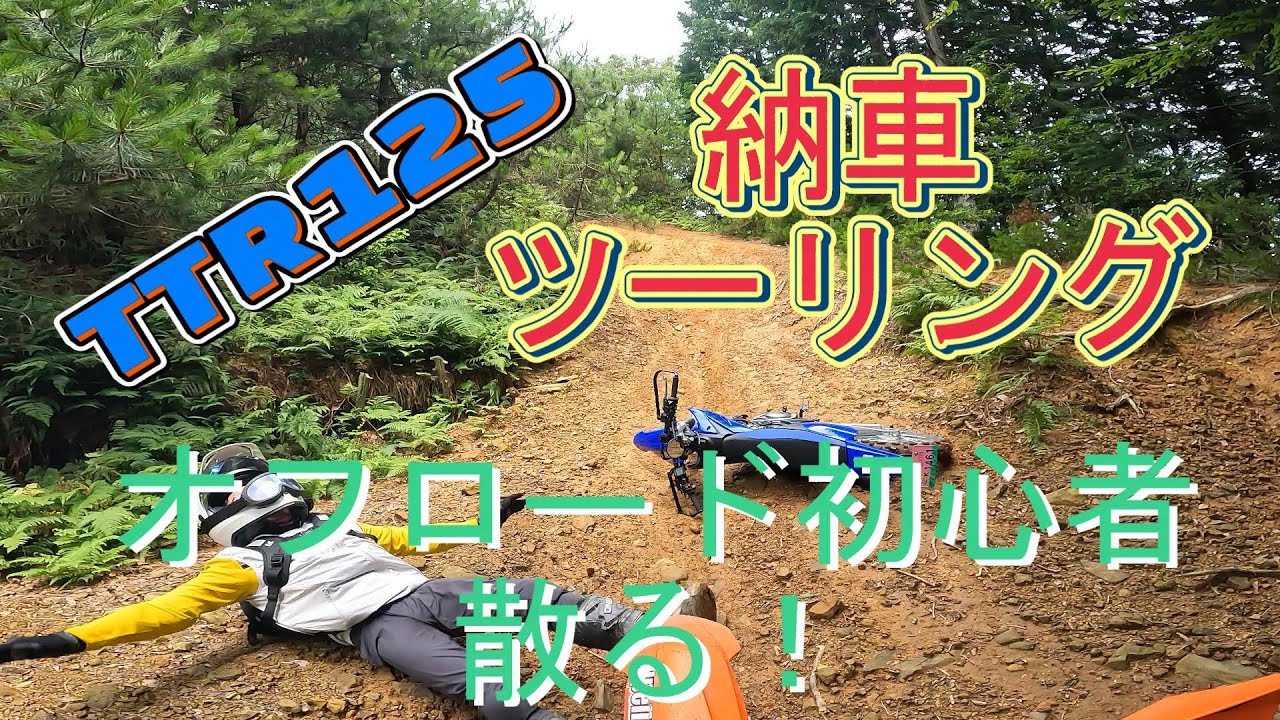 【TTR125】　TTR納車林道ツーリング　【初ゴケ】