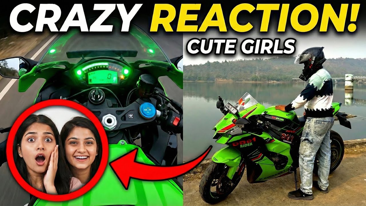 New Superbike Aa Rahi Hai Kya ? 😍 Crazy Cute Girls Reaction on Zx10r 🔥