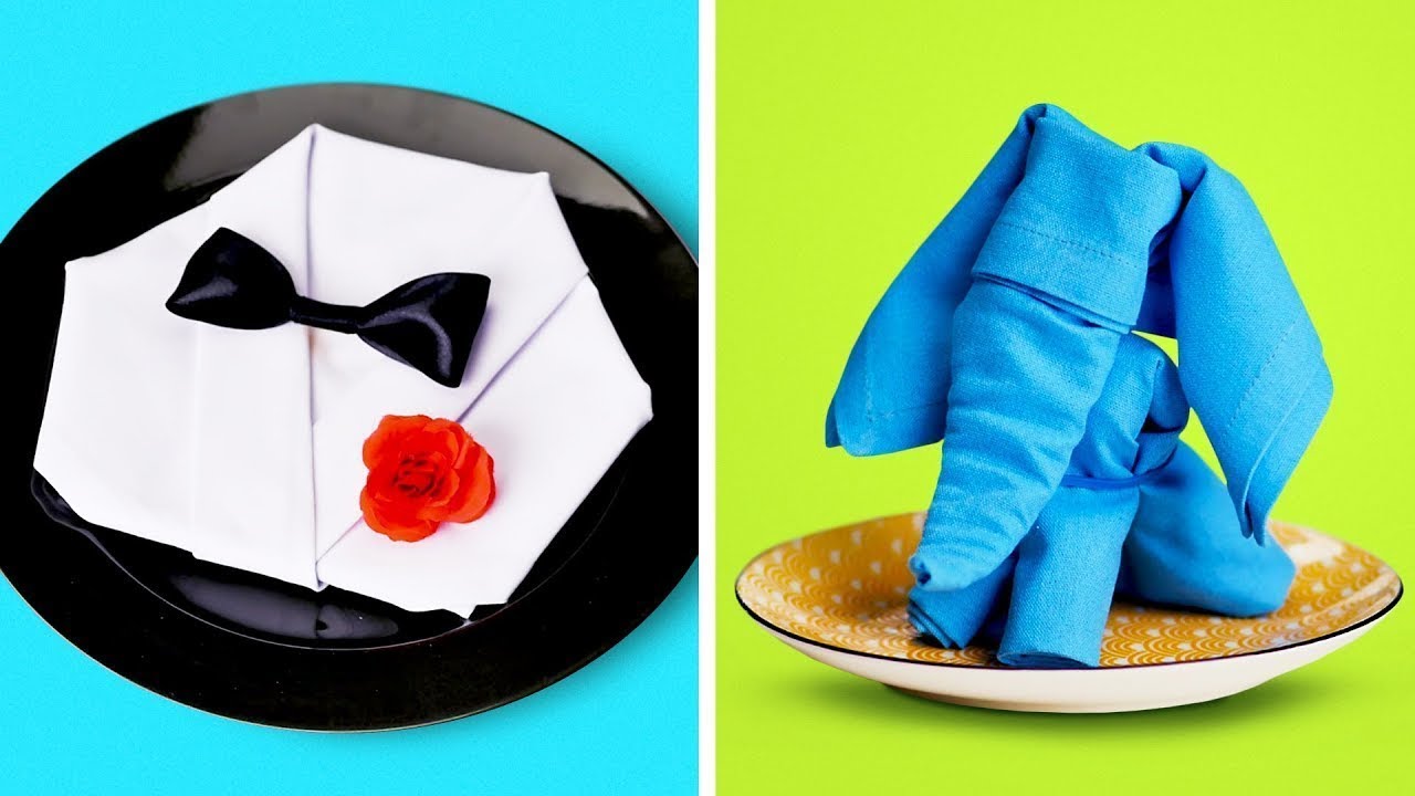 35 FORMAS FÁCILES DE DOBLAR SERVILLETAS PERFECTAMENTE PARA DIFERENTES DÍAS FESTIVOS
