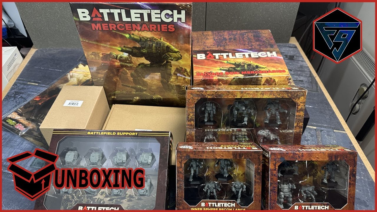 Unboxing Battletech Mercenaries Kickstarter