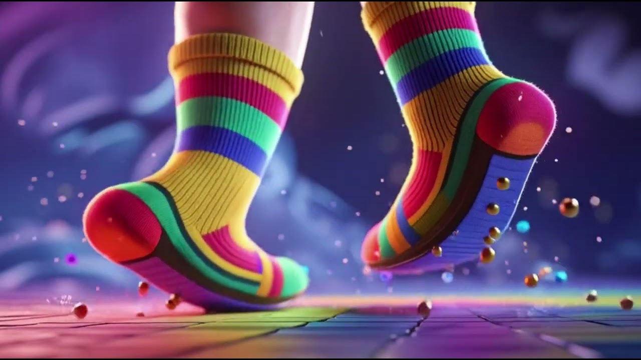 Socks with stripes on tiny feet🧦👣