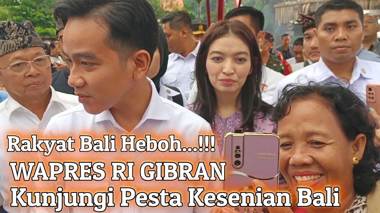 Wakil Presiden RI Gibran Rakabuming Raka Kunjungi Pesta Kesenian Bali