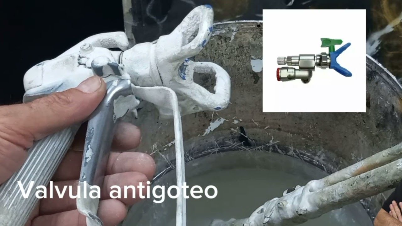 Arreglar goteo de la pistola Airless con la válvula antigoteo