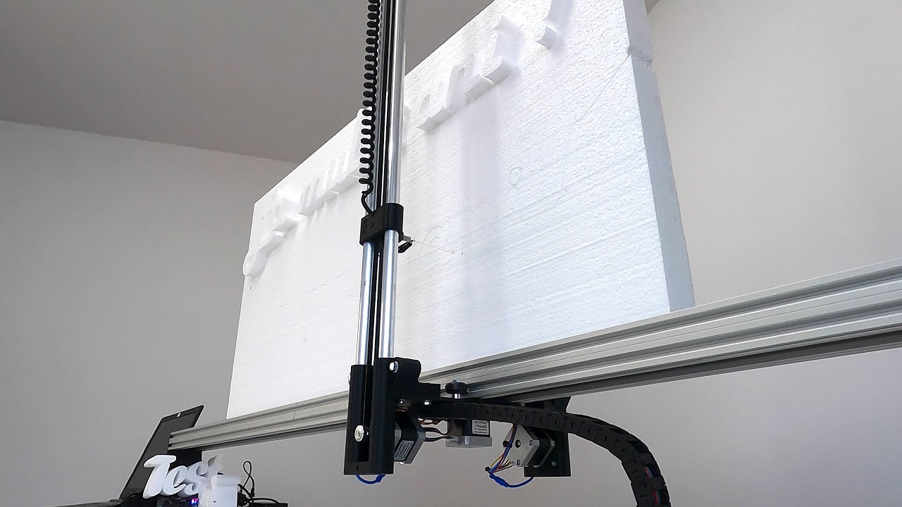 CNC - Aparat pentru tăiat polistiren, burete, polietilenă (hot wire CNC)