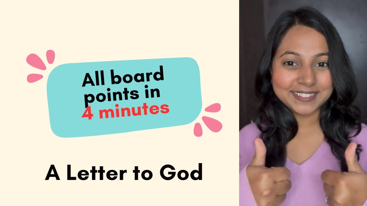 A Letter to God Class 10 | Summary, Themes, Keywords & Value Points | All points for boards