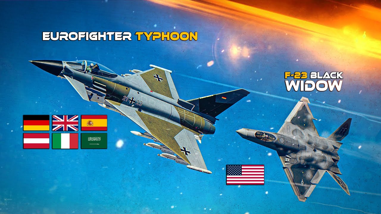 Eurofighter Typhoon EF2000 против F-23 DOGFIGHT | Цифровой боевой симулятор | DCS |