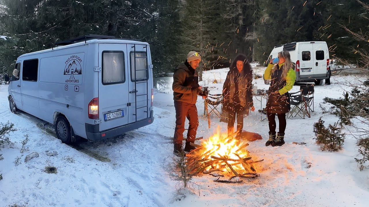 Furgoni PIANTATI, fuoco molesto e pizze wild in pieno INVERNO! 🚐​🍕​🥶​🗻​