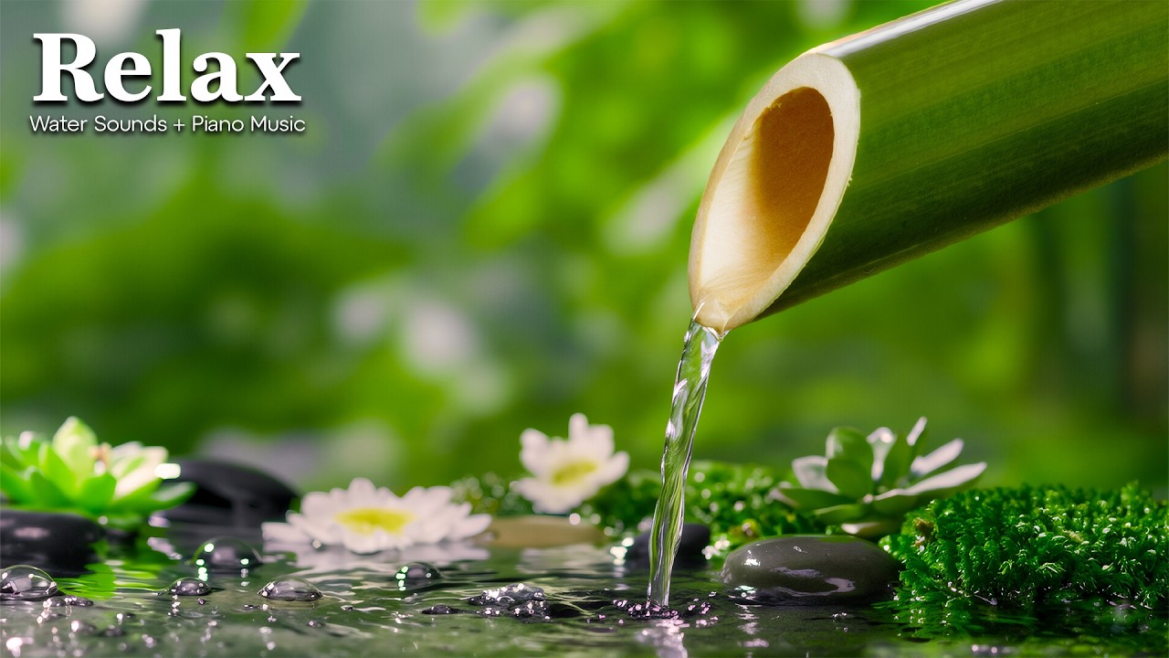 Relaxing Music + Soothing Water Sounds 🌿 Relieve Stress & Anxiety, Mind Body, Deep Sleep 😴
