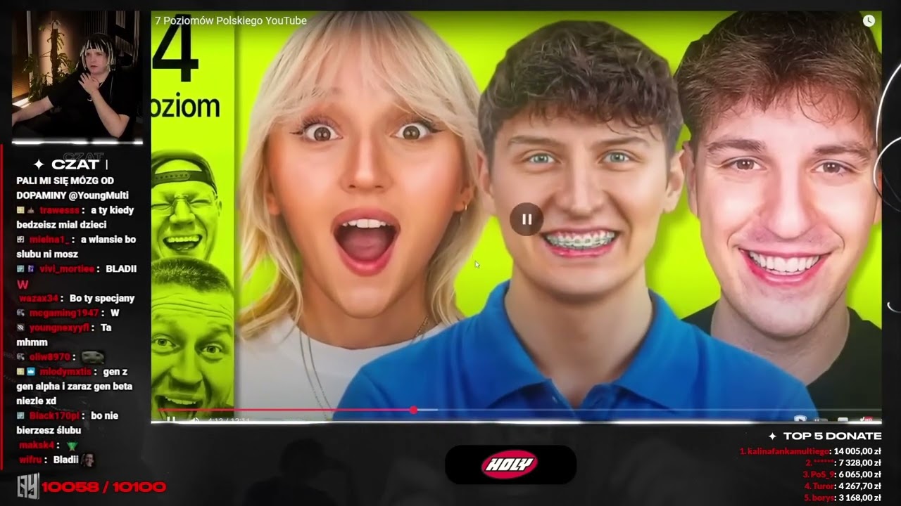 MULTI OGLaDA na 7 POZIOMÓW POLSKIEGO YOUTUBE