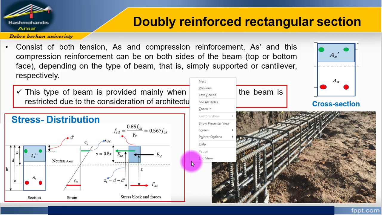 The difference between singly and doubly reinforced sections በ አማርኛ