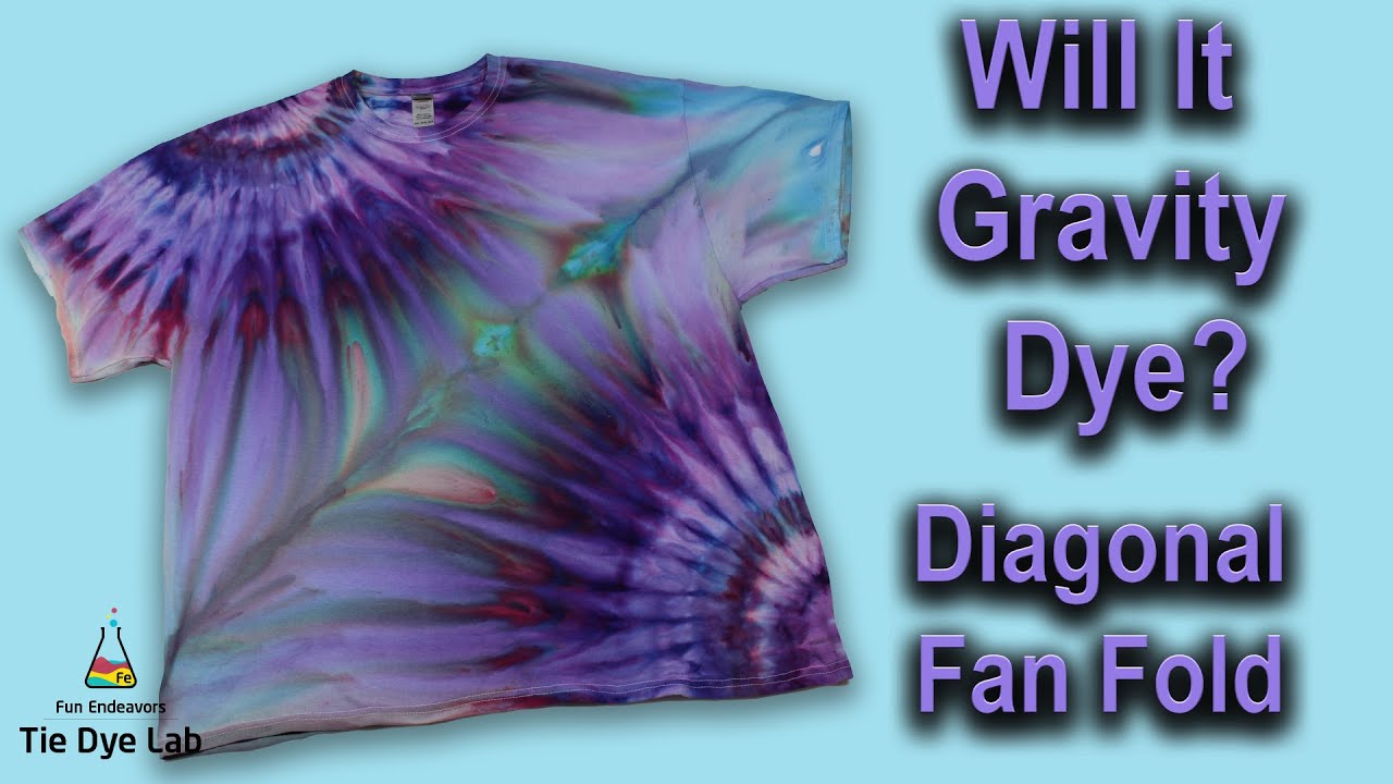 Will It Gravity Dye?  Diagonal Fan Fold