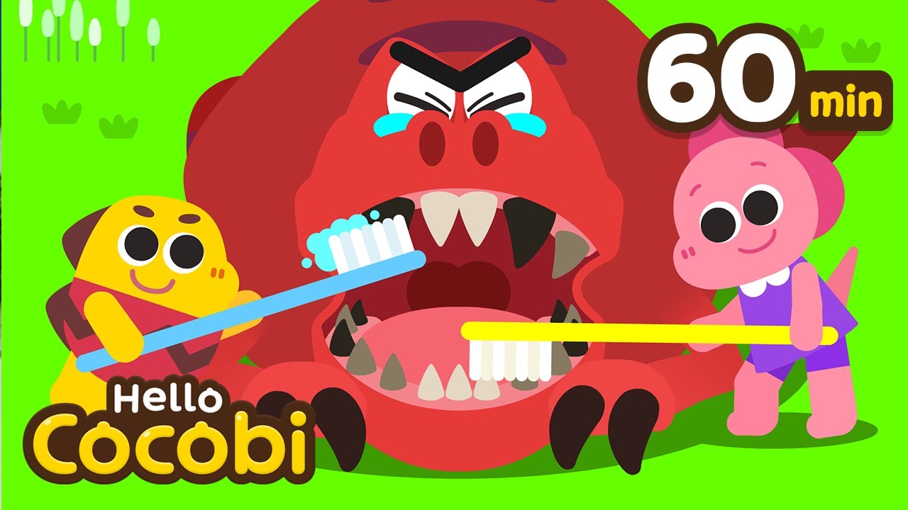 T-Rex, Brush Your Teeth! 🦖Doctor Dinosaur Songs + More | Kids Song & Nursery Rhymes | Hello Cocobi