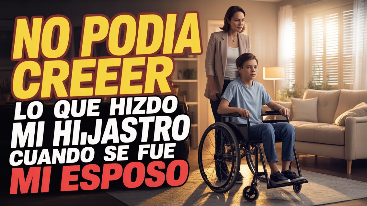 Cuando mi esposo se fue de viaje, mi hijastro se levantó de la silla de ruedas y dijo...