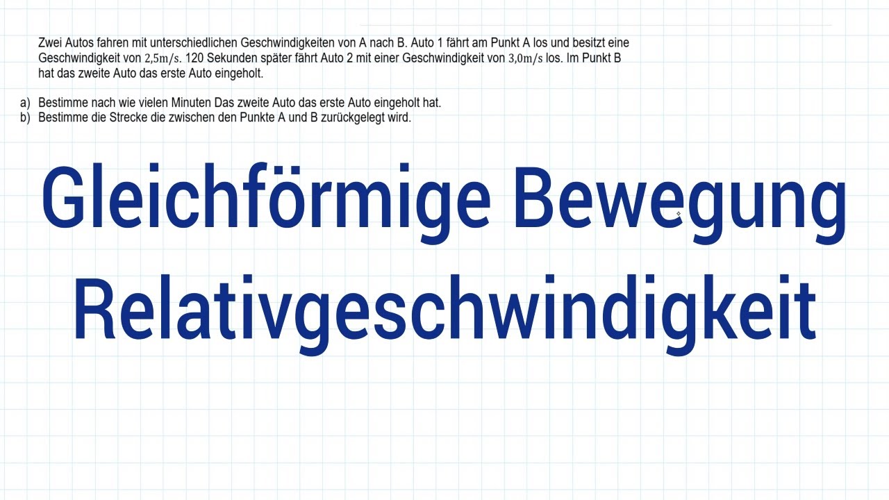 NTG Industriemeister Metall 2012-1 Aufgabe 5 - Gleichförmige Bewegung, Relativgeschwindigkeit
