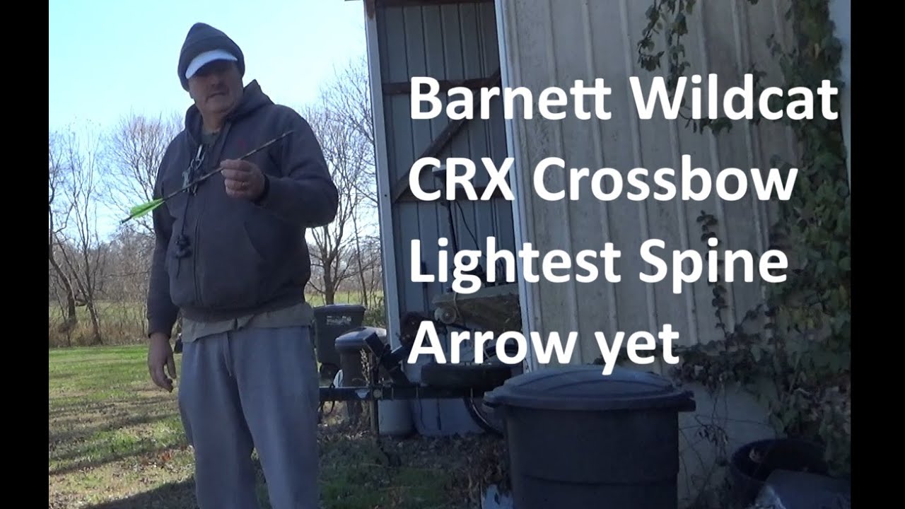 Barnett Wildcat CRX Crossbow LIGHTEST SPINE ARROW YET