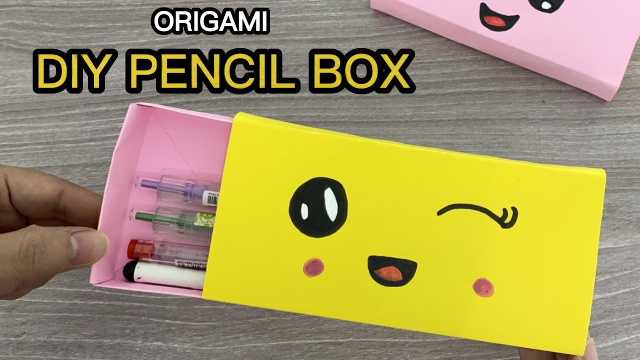 How to Make a Cute Origami Pencil Case | Easy DIY  | Origami Steps With Me!