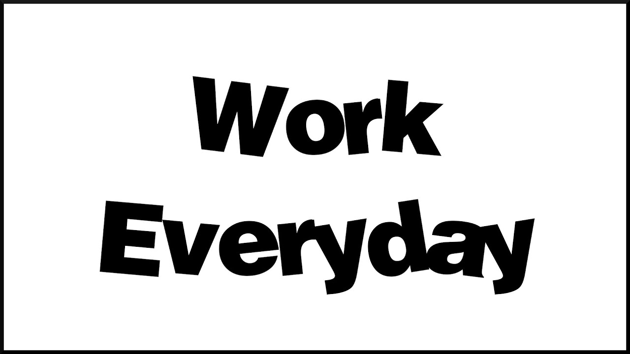 Tevin Williams - Work Everyday #TevTuesdays