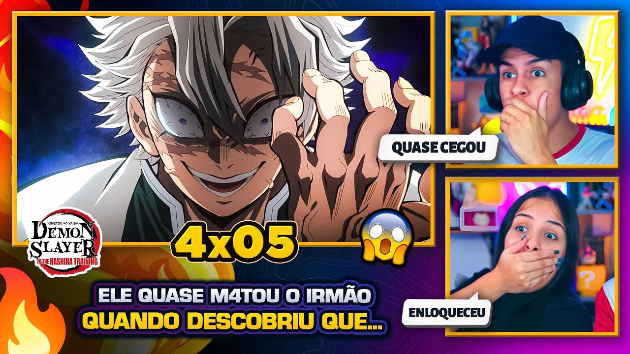 A FÚRIA DE SANEMI | Demon Slayer 4x05 🇧🇷 | [Casal Jounin React] 🔥