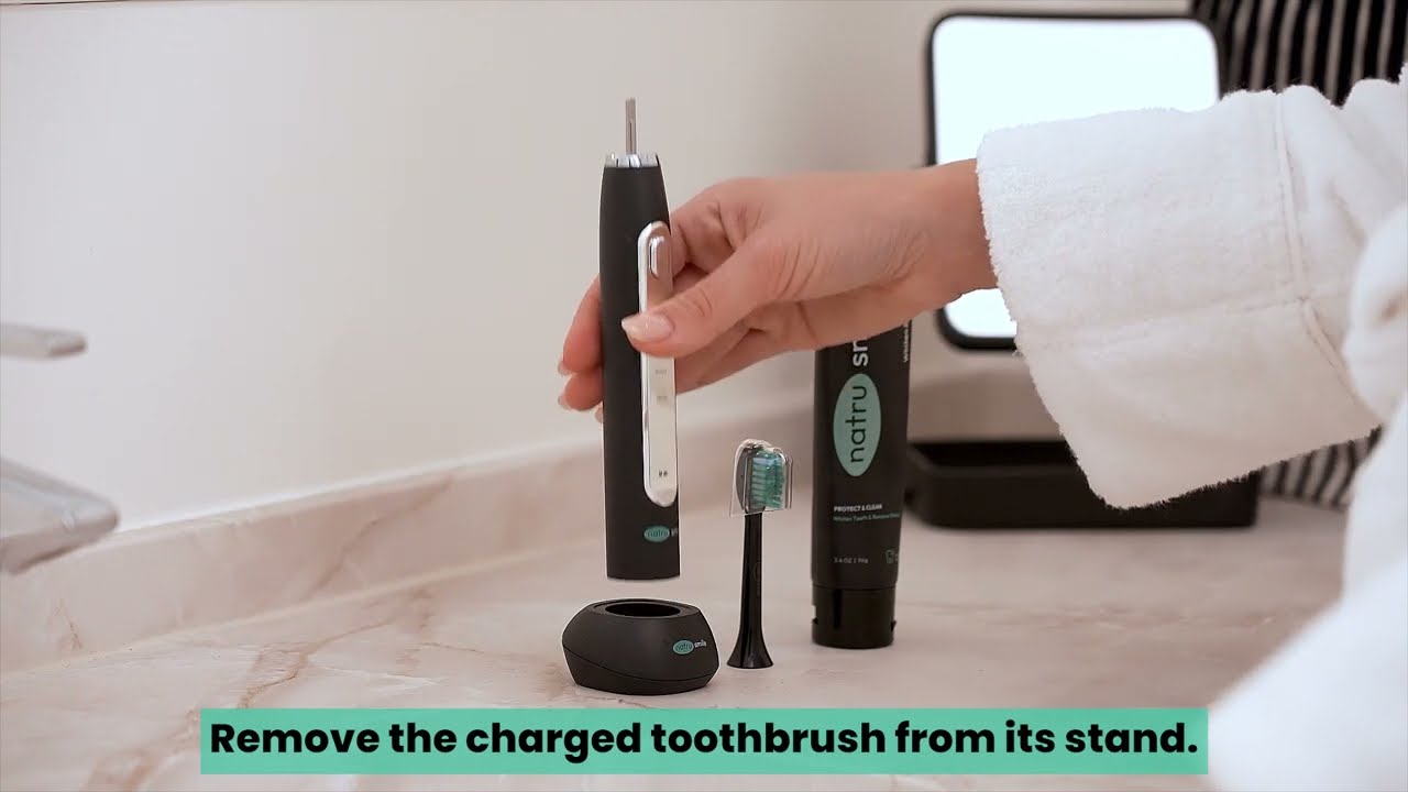 How to Use NatruSmile Whitening LED Electric Toothbrush - Dentist Recommended