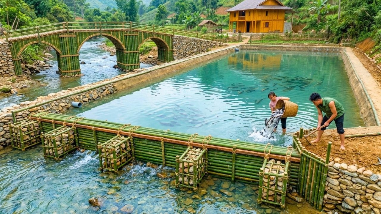 Building A Fish Pond And Catching Thousands Of Fish To Support Off Grid Farm Life
