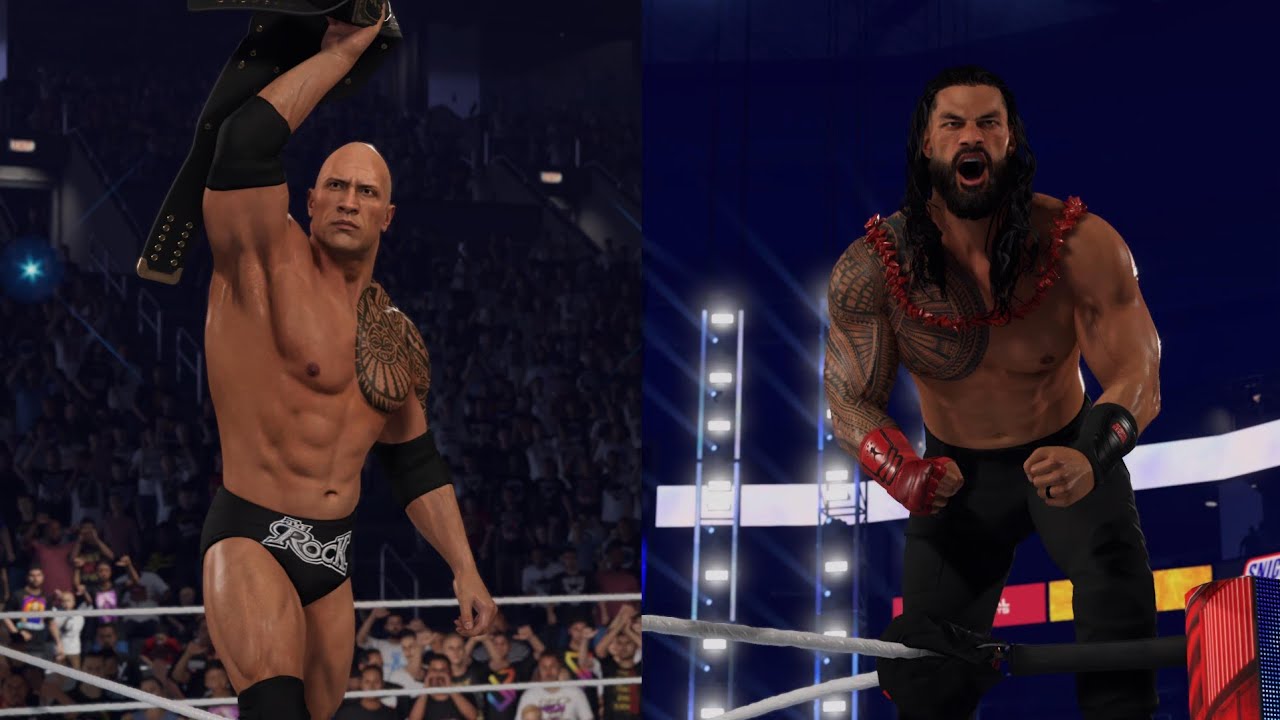 The Rock Vs Roman Reigns 2 - Championship Match | WWE 2K24 PS5 4K