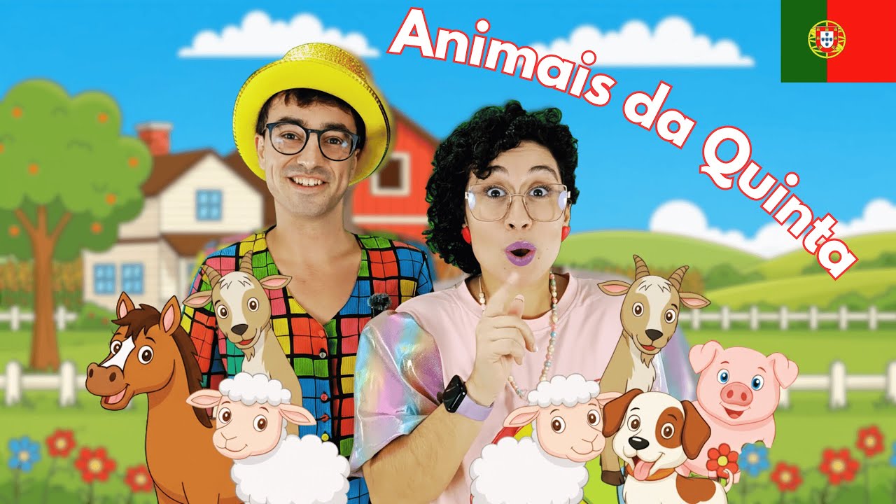 Aprende os Animais da Quinta - Sons dos Animais e Música - Português de Portugal