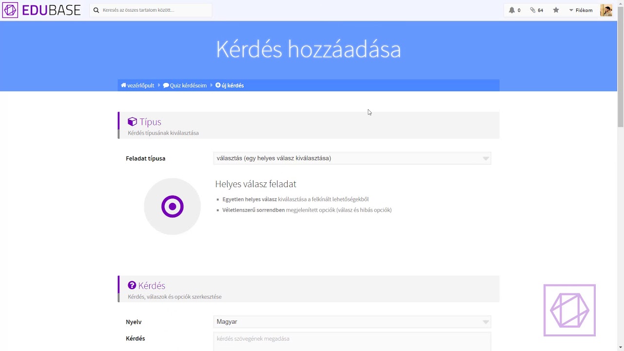EduBase HowTo [7.0 rész] - Online tesztek készítése