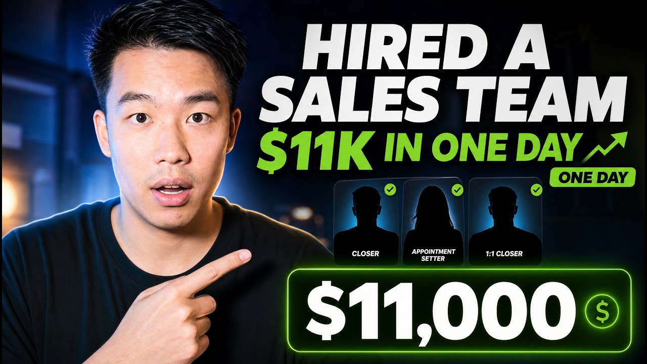 I hired a Sales Team for my AI Agency and made $11,000 in ONE DAY