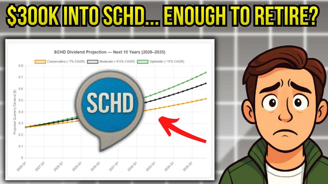 Достаточно ли вложить 300 000 долларов в ETF SCHD ОДИН РАЗ, чтобы выйти на пенсию?