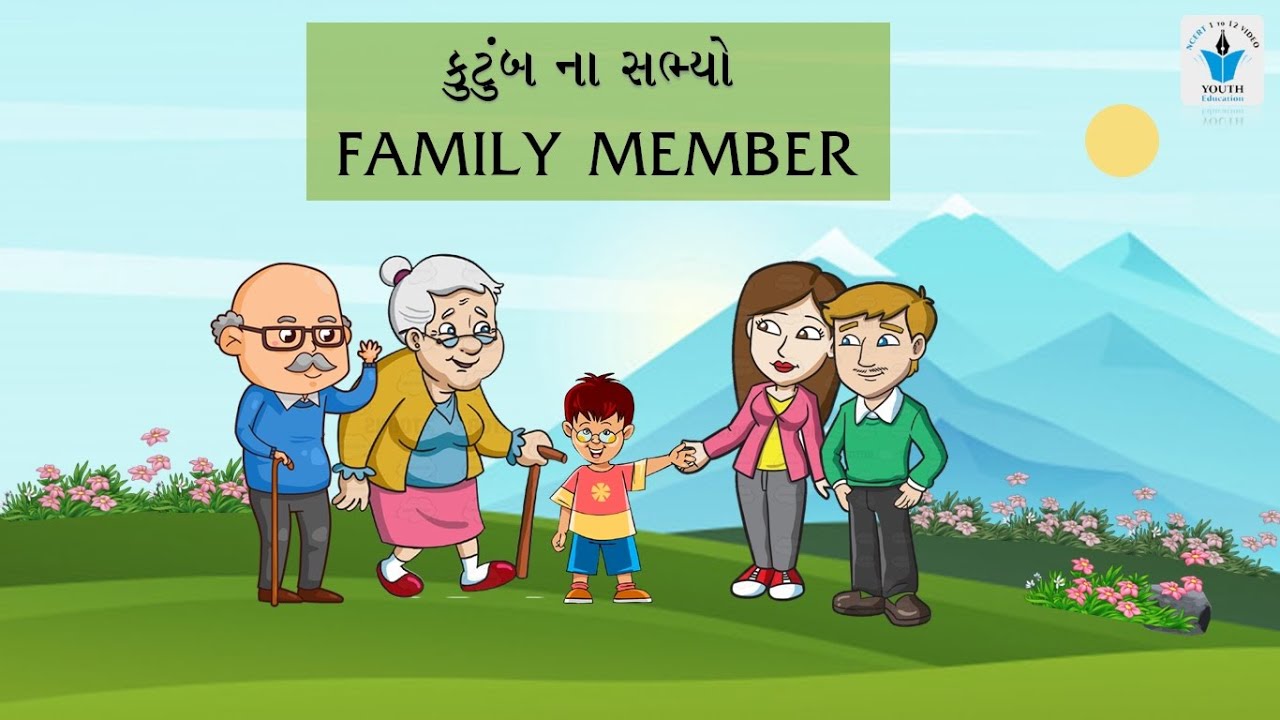 My Family In Gujarati | મારો પરિવાર | મારુ કુટુંબ | Family Member In Gujarati | KiddyWood