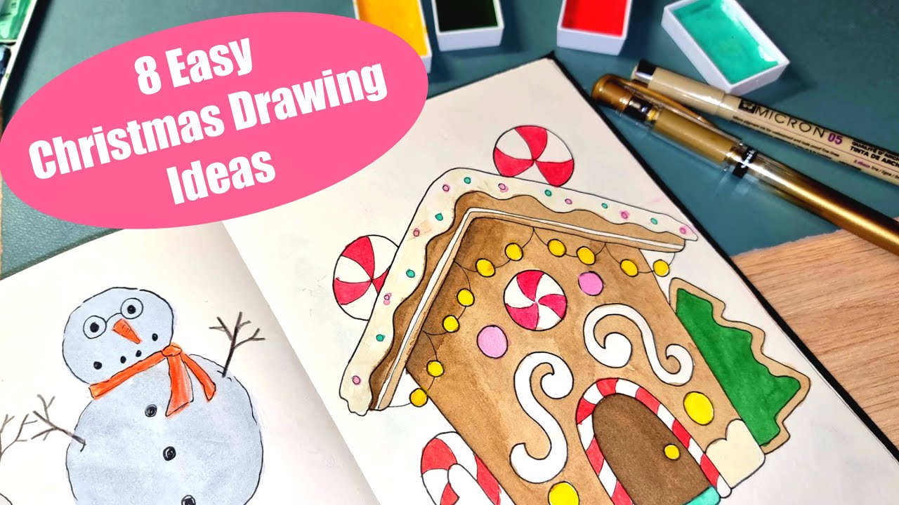 Super Fun & Easy Christmas Sketchbook Ideas 🎄