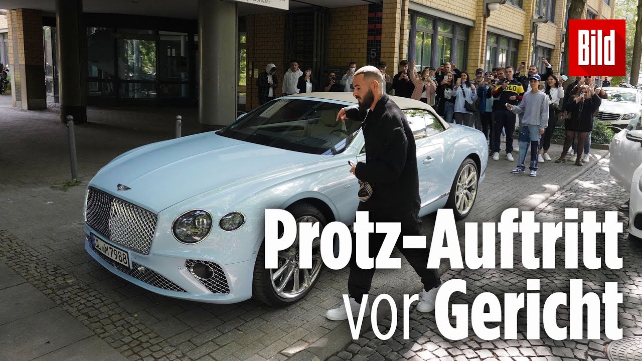 Rapper Shindy protzt vor dem Amtsgericht, obwohl er angeblich nicht gut verdient