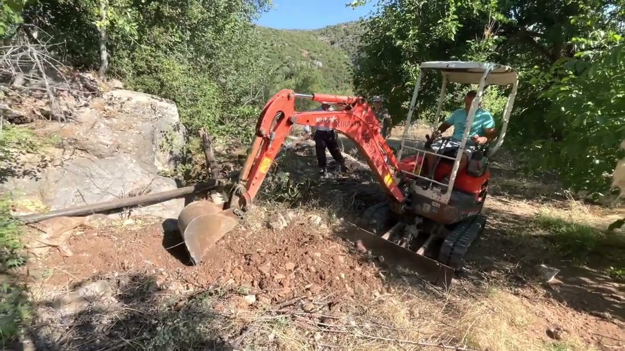Mini Ekskavatör - mini kepçe Kubota U17 su yolu açtık küçük canavar büyük iş yapıyor #KUBOTA @KUBOTA