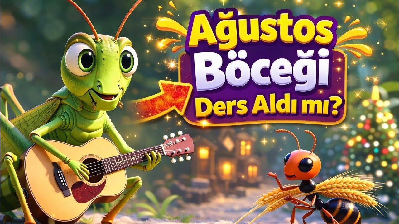 🎵 Ağustos Böceği ve Karınca | Eğlenceli ve Öğretici Masal 🌿🐜🦟