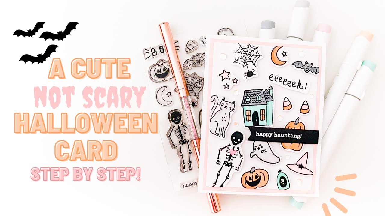 A Cute Halloween Card With Soft Pastels | Card Making For Beginners