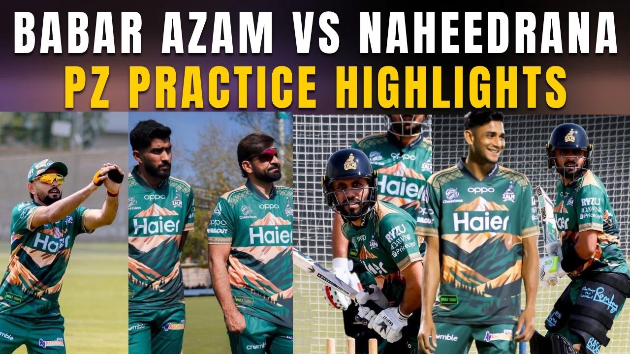 Babar Azam new batting practice video for PSL11, PZ  practice highlights, Ifti Mania in action