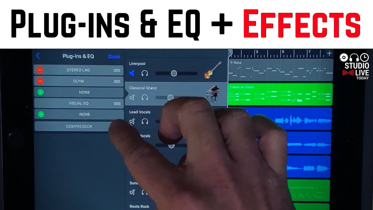 How to use to PLUGINS and EFFECTS in GarageBand iOS (iPad/iPhone)