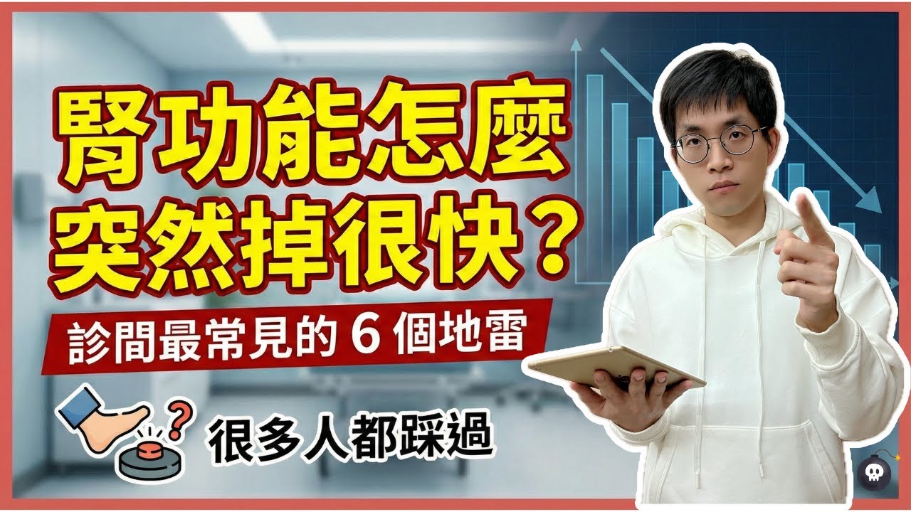 腎功能怎麼突然掉很快？診間最常見的 6 個地雷，很多人都踩過
