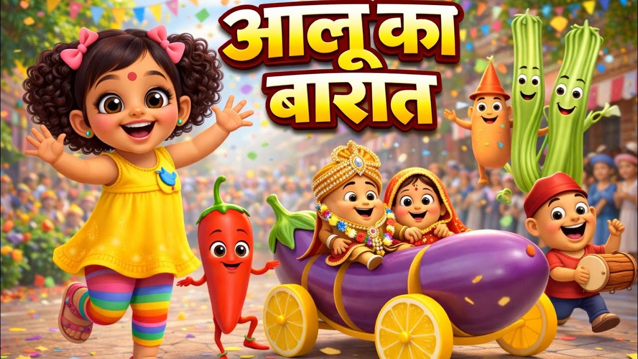 आलू की बारात 🥔 Best of Hindi Rhymes Collection | Lakdi Ki Kathi & More | Bulbuli Hindi Rhymes 