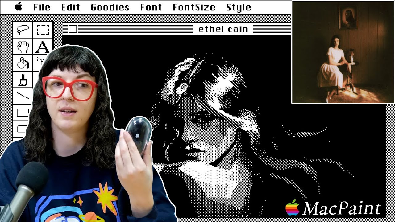 Можно ли нарисовать Этель Кейн в программе для рисования 1984 года (MacPaint)?